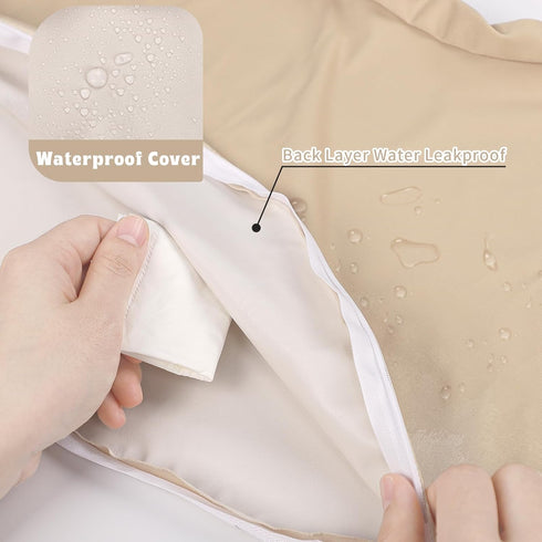 Hooyax Baby Muslin Nursing Pillow Cover and Waterproof Nursing Pillow Cover, Soft and Stretchy Feeding Nursing Covers