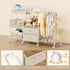 3 BBLIKE Diaper Caddy Organizer with Hanging Rack - Tier Rolling Utility Cart with Drawers and Dividers for Baby Bottle