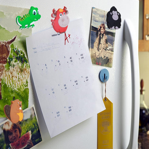 Refrigerator Magnets for Toddlers 1-3, Animal Fridge Magnets for Kids, Rubber Cute Magnets for Babies