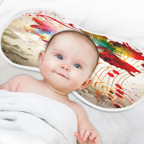 YETTASBIN Butterfly Muslin Baby Burp Cloth, Super Soft Absorbent Cotton Burp Rag Baby Bibs Feeding Cloth for Newborn