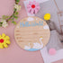 Penitue 5.9in Baby Announcement Sign, Wood Newborn Welcome Baby Name Sign with Pen Hello World Birth Announcement