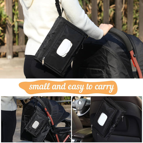 Cateep Portable Baby Diaper Changing Pad Smart Organized Diaper Changing Travel Bag with Wipe Dispenser and Waste Bag