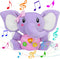 Aitbay Plush Elephant Music Baby Toys for 0-12 Months - Light Up Stuffed Animal for Boys & Girls (Purple)
