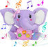 Aitbay Plush Elephant Music Baby Toys for 0-12 Months - Light Up Stuffed Animal for Boys & Girls (Purple)