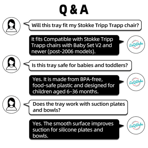 (V2+ Set) Baby High Chair Tray Compatible with Stokke Tripp Trapp Baby Replacement Feeding Tray with Built-In Cup