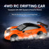 2.4GHz 1:24 4WD 15KM/H 2Pcs Remote Control Car RC Drift Car Scale High Speed Model Vehicle with LED Lights Drifting