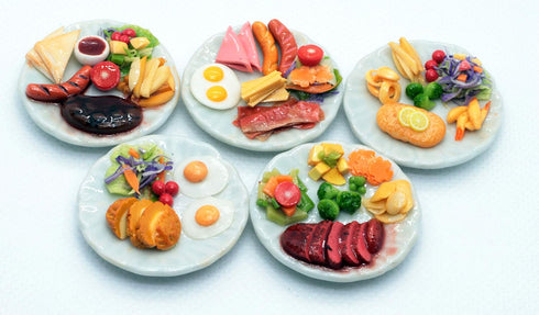 Lovely Mixed 5 Assorted Dollhouse Miniature Food - Tiny Food for Collectibles