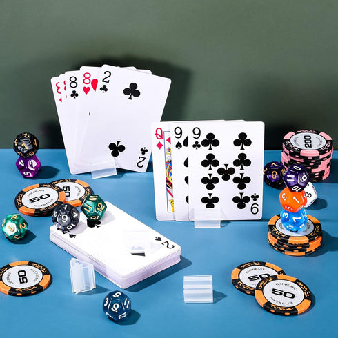 Maitys 24 Pcs Plastic Game Piece Stands - Card Holders for Board Game Party, DIY Game Card Stands