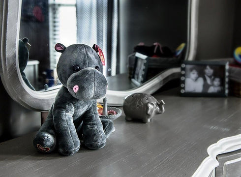My Baby’s Heartbeat Bear Recordable Stuffed Animal, 20 sec Heart Voice Recorder for Ultrasounds, Lil Hippo