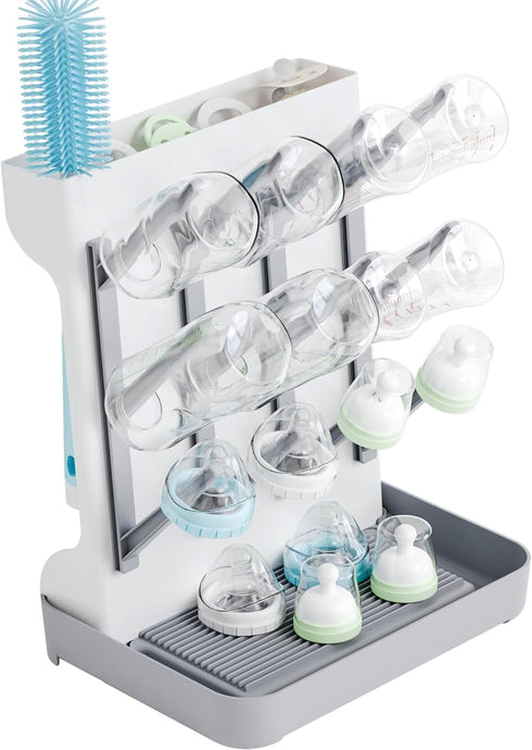 SuoXing Vertical Baby Bottle Drying Rack,Space Saving Countertop Baby Drying Rack for