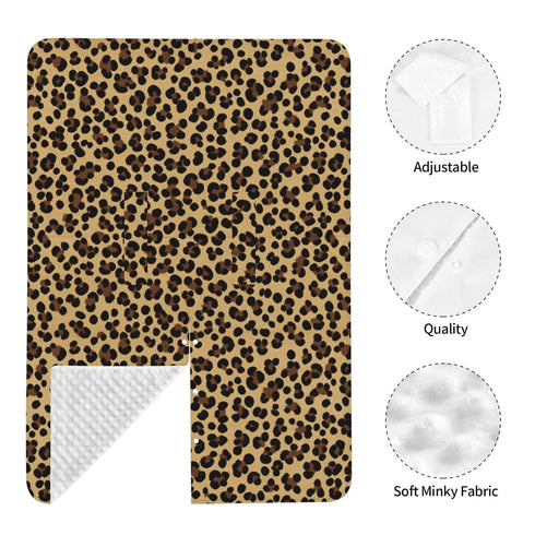 KiuLoam Animal Leopard Cheetah Print Baby Car Seat Canopy, Nursing Cover Breastfeeding Scarf, Stretchy Soft Breathable