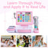 3+ PLAY Kids Cash Register Toy - Pretend Play Calculator Register Toys with Microphone/Conveyors/Play