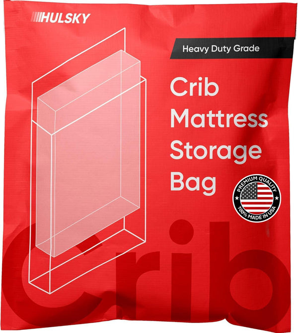 Hulsky Crib Mattress Storage Bag - Extra-Tough USA-Made 4+ Mil Bag - Stronger