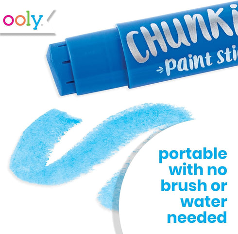 6 Set, Ooly Chunkies Pastel Paint Sticks For Kids, Tempera Paint Sticks Pastel Colors No Mess Quick Drying Art Supplies