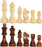 ASNEY Wooden Chess Pieces, Tournament Staunton Wood Chessmen, 3.15” King Figures, Includes Storage Bag