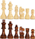 ASNEY Wooden Chess Pieces, Tournament Staunton Wood Chessmen, 3.15” King Figures, Includes Storage Bag