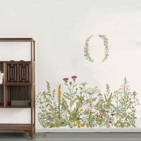 Flower Clusters Wall Decals, Removable DIY Peel and Stick Art Murals for Kids Room and Home Decoration