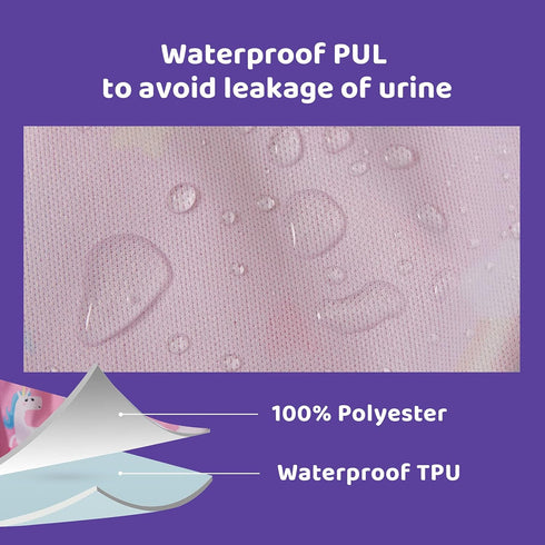 Waterproof Swim Diaper Cover with Good Elastic Rubber for Toddlers, Girl, 2t