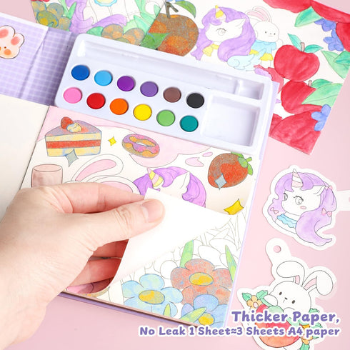 3-5, 4-8 3 4 5 6 7 8+, gesboole Paint with Water Coloring Books for Kids Ages Cute Coloring Book for Teens,Arts