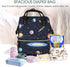 HCBPWVQA Backpack Daypacks Backpack Mommy The Solar Family Diaper Bag with Changing Pad and Pacifier Holder