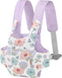 GAGAKU Baby Doll Carrier for Kids, Reborn Baby Carrier with Adjustable Straps for American Girl Doll - Purple (Flowers)
