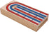 STERLING Games Folding Cribbage Board: 3 Track Wooden Board with Red White Blue Pegs for 3 Players