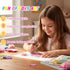 6 8 4-8 SOLDAY Poke Art Kits for Kids to Make Your Own Flowers Bouquet, Craft Kit with Flowers, Cute Hanging Charms