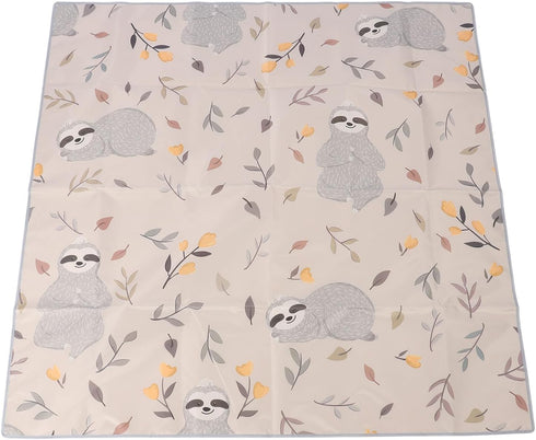 ICRPSTU 130x130cm Under High Chair Mat, Oxford Cloth Non Slip Washable Portable Baby Splat Mat with Granular Latex