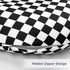 DILIMI Nursing Pillow Cover and Newborn Lounger Cover, Soft Comfortable Slipcover for Baby Girl Boys, Black Checkered
