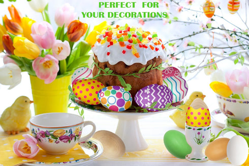 Chochkees 6-Pack, 2.3" Inches Wooden Fake Eggs Life Size Brown Eggs Perfect for Easter Crafts, Dcor and Egg Hunts