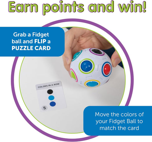 2-4 6 Continuum Games Fidget About It The Fast Paced Puzzle Dice Rolling Fidget Toy Board Game - Click the Orbs