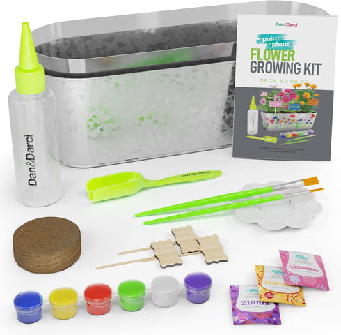 Paint & Plant Flower Growing Kit for Kids - Birthday Crafts Gifts for Girls & Boys Age 5-12, Fun Gardening Kits