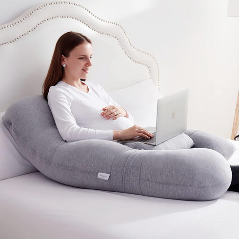 TELER 2-in-1 55 inch Pregnancy Pillows, Pregnancy Pillow U-Shaped Full Body, Pregnancy Gifts Maternity Pillow Support