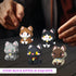 9 Packs 9 Set,Miniature QISHOUTING Mini Cats Building Blocks, Styles Small Cute Cat Building Cat Figurine Toys