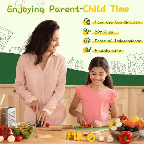 Set Set Set Montessori Kitchen Tools for Toddlers,Kids Knife for Real Cooking,Toddlers Knife with Storage Box Kids Safe