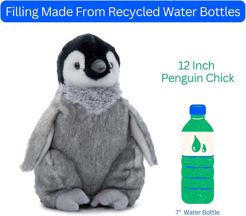 12 Inches The Petting Zoo Penguin Chick Stuffed Animal Plushie, Gifts for Kids, Wild Onez Sealife Animals, Penguin