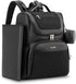 vosmles Large Leather Diaper Bag Backpack, Baby Travel Bag with Changing Pad, Insulated