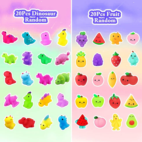 200Pcs (200) Mochi Squishy Toys, Kawaii Squishies, Mini Fidget Toys Bulk for Kids, Party Favors Class Prizes Valentines