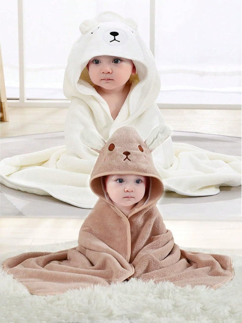 Hooded Baby Towels, 2 Packs Premium Soft Baby Bath Towels with Hood