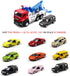 haomsj Toy Tow Truck Pull Back Toy Cars Miniature Carrier Truck Toy for Boys and Girls, Lights and Sound