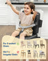 HOMEAL Booster Seat for Kitchen Chair - Toddler Booster Seat for Dining Table - Dining Seat with Adjustable Straps