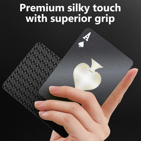 2 Pack BIERDORF Waterproof Playing Cards - Durable Cool Plastic Deck of Cards - Standard Index Professional Poker Cards
