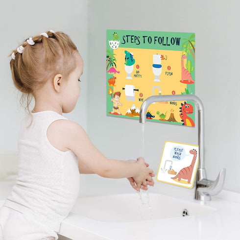 ATHENA FUTURES Potty Training Chart for Toddlers - Dinosaur Design Sticker Chart with Certificate and Instruction