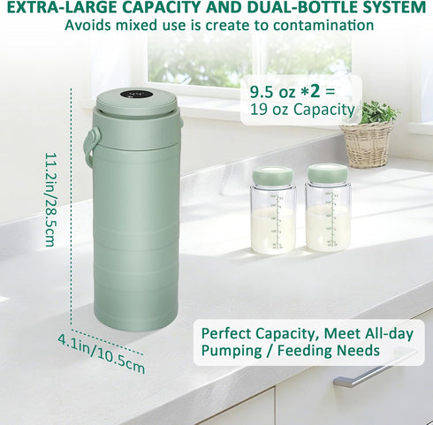 LIONROGE 360 24 19oz 2pcs Portable Breast Milk Cooler for Outdoors & Work, Total Cooling Keeps Milk Fresh for Hours