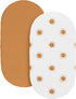 Set 2p Sweet Jojo Designs Orange and White Vintage Boho Sun Boy Girl Unisex/Gender Neutral Baby Bassinet Sheets Fitted