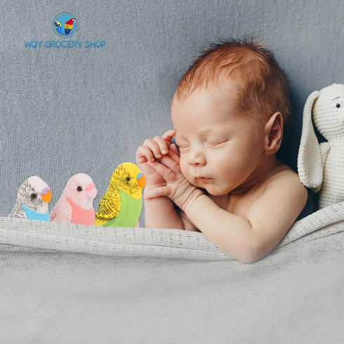 3 5.5 inches, Pcs Budgerigar Plush Toy, Parakeet Plush Toy, Budgie Soft Toy, Bird Stuffed Animal for Kids, Blue