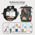 Hsnar Backpack Floral Patterned Print Waterproof Diaper Bag Large Capacity Baby Bag with Stroller Straps, Multi-Pocket