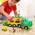 TOY Life Toddler Car Toy - Dinosaur Transport Carrier Truck with 4 Pull Back Dinosaur Cars for Ages 1+