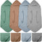 VitalCozy 8 Pcs Baby Muslin Hooded Bath Towels and Washcloths Muslin Cotton