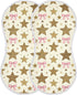 decor gift 4 Pack 22x11in Cotton Newborns Burp Cloths Soft and Absorbent? Leopard Printed Star Pink Baby Rags